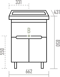 Misty Мебель для ванной Байкал 65 белая – фотография-17